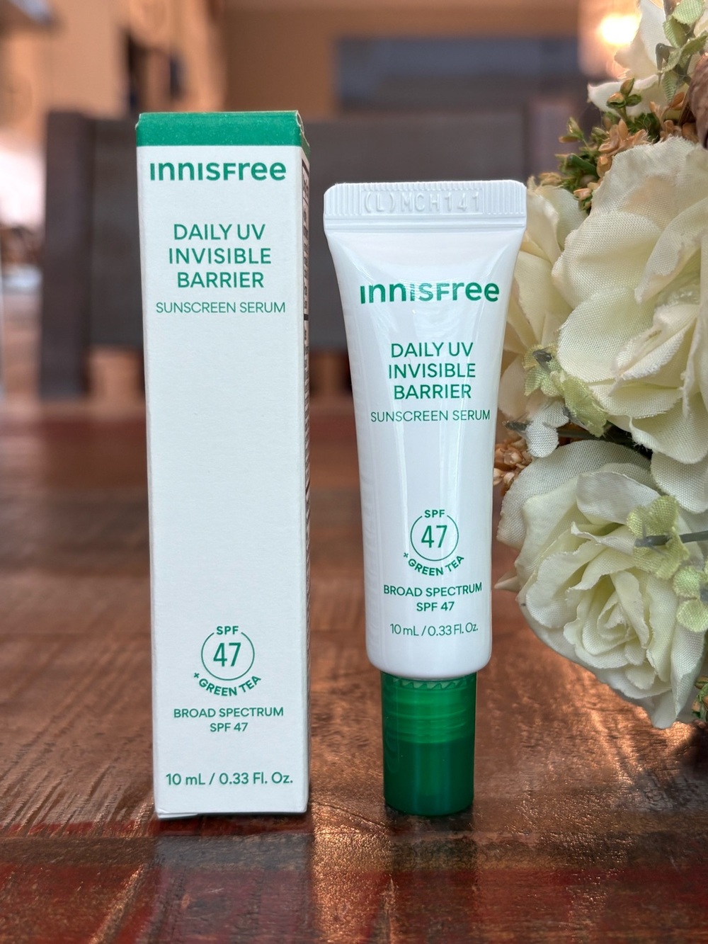 New INNISFREE Daily UV Defense INVISIBLE BARRIER Sunscreen SERUM SPF 47 Mini!
